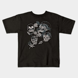 Skully Florals Kids T-Shirt